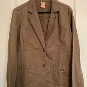 Faded Glory retro Y2K Carmel stretch Jacket. Fit and flare Corduroy style fabric